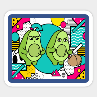 Funny Avocado Fruit Sticker